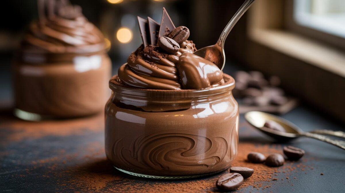 Prête en 10 minutes, ultra-fondante et intense : cette mousse chocolat-café sans œufs fait sensation