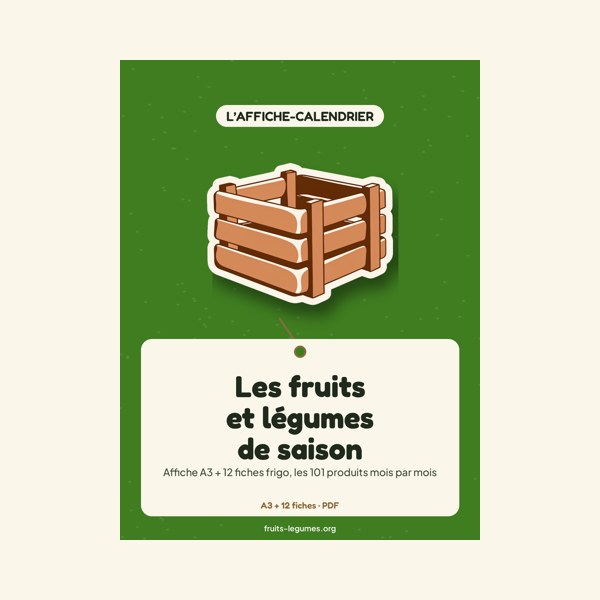 L’affiche-calendrier des fruits et légumes de saison